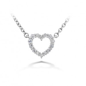 Hearts on Fire 18K White Gold Signature Heart Small Pendant Necklace