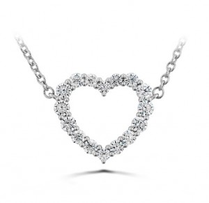 Hearts on Fire 18K White Gold Signature Heart Pendant Necklace