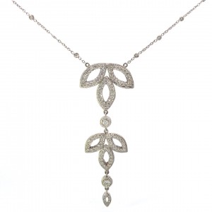 Estate Doris Panos 18K White Gold Diamond Necklace