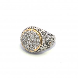 Estate 14K White and Yellow Gold Ring