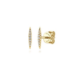 Gabriel & Co. 14K Yellow Gold Kaslique Pavé Diamond Spiked Stud Earrings