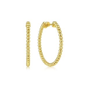 Gabriel & Co. 14K Yellow Gold 30mm Bujukan Classic Hoop Earrings