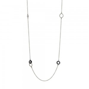 Freida Rothman Twisted Cable Link Long Necklace