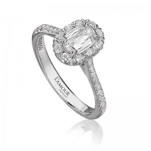 L'Amour Collection by CHRISTOPHER DESIGNS  Diamond Halo Engagement Ring