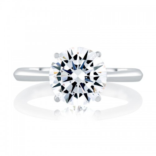 A.Jaffe Platinum Seasons of Love Solitaire Semi-Mount with Surprise Diamonds