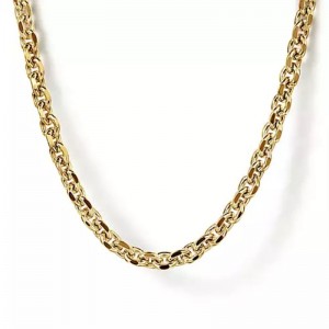 Gabriel & Co 14K Yellow Gold Mens Link Chain Necklace  Length 22