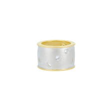 Freida Rothman Sterling Silver Sparkling Cigar Band Ring Size 8