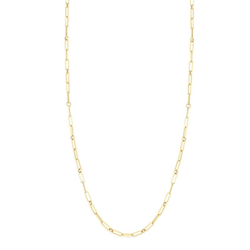 Roberto Coin 18K Yellow Gold Paperclip Chain Lenth 17