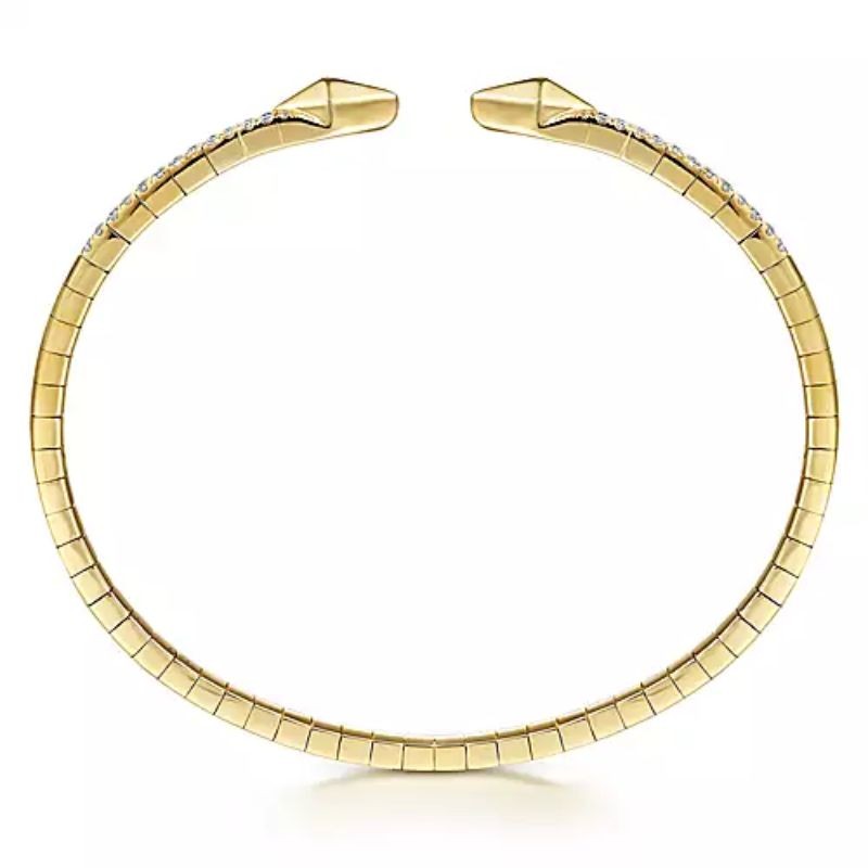 Gabriel & Co. 14K Yellow Gold Bracelet with Round Diamonds 0.529 Tcw H-I SI2