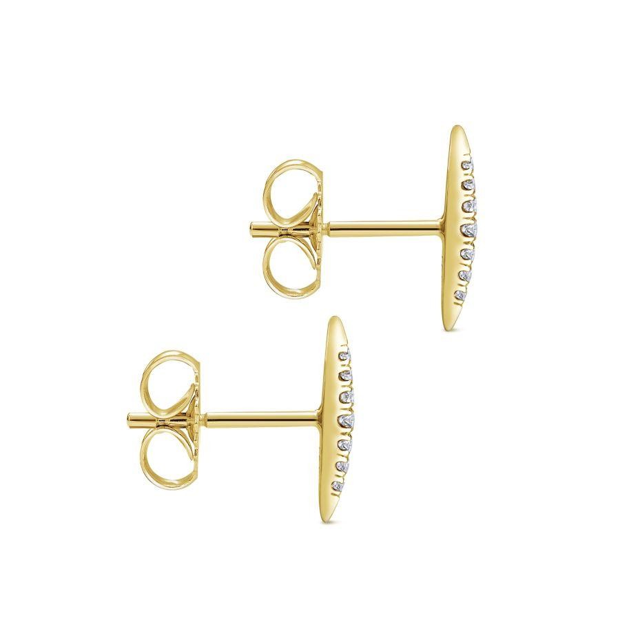 Gabriel & Co. 14K Yellow Gold Kaslique Pavé Diamond Spiked Stud Earrings