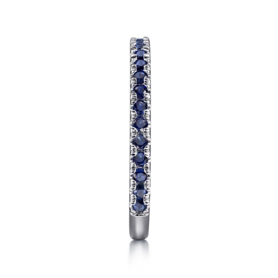 Gabriel & Co. 14K White Gold Stackable Sapphire Ring