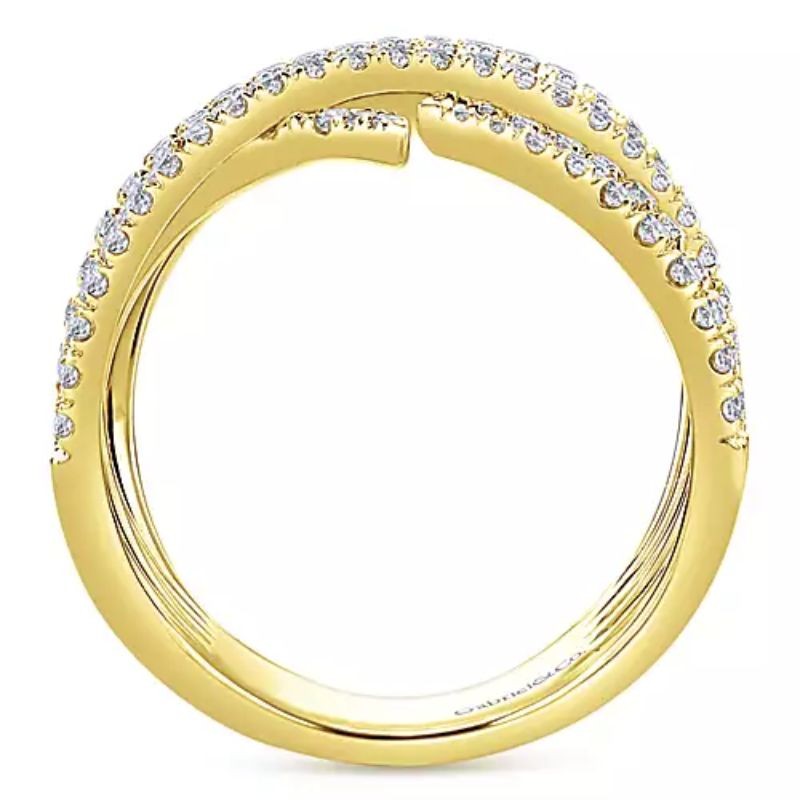 Gabriel & Co. 14K Yellow Gold Ring with Diamonds 1.01 Tcw H-I SI2