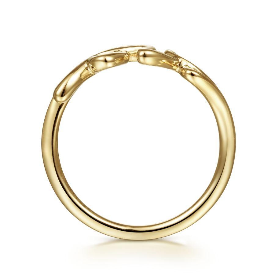 Gabriel & Co 14K Yellow Gold Love Ring Size 6.5