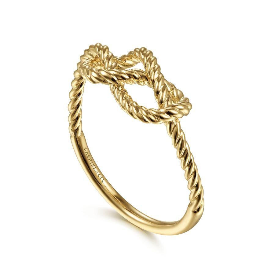 Gabriel & Co. 14K Yellow Gold Hampton Twisted Rope Pretzel Ring