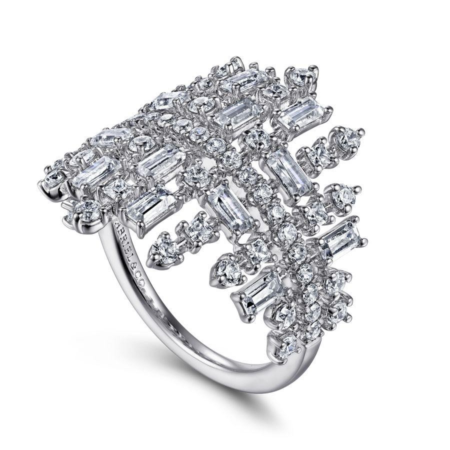 Gabriel & Co. 14K White Gold Lusso Diamond Fashion Ladies Ring