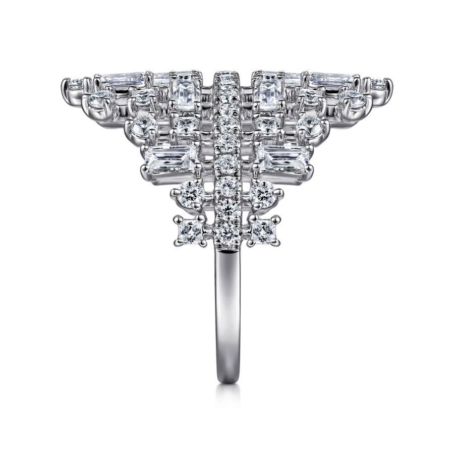 Gabriel & Co. 14K White Gold Lusso Diamond Fashion Ladies Ring