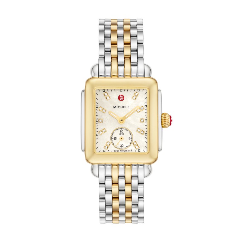 Michele Deco Mid Two-Tone Watch
