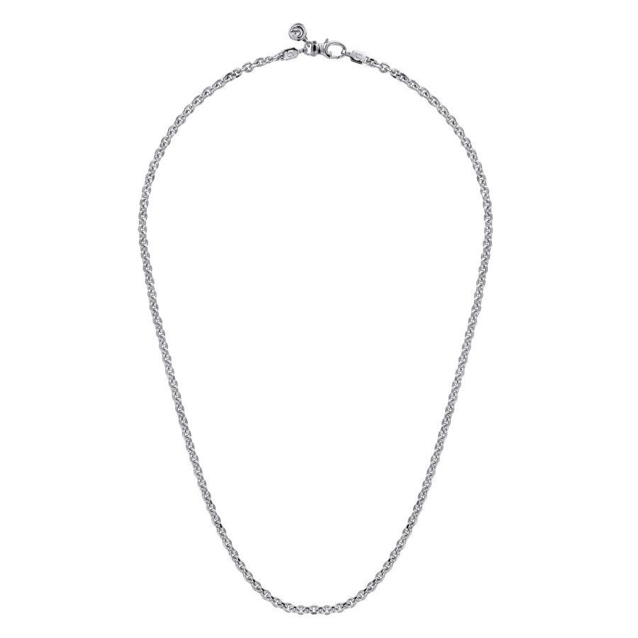 Gabriel & co Sterling Silver Mens Link Chain Necklace  20