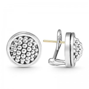 Lagos Sterling Silver Signature Caviar Beaded 15mm Earrings