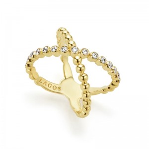 Lady'S Yellow 18 Karat Diamond Fashion Ring Size 7 With 15=0.33Tw Round Diamonds