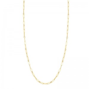 Roberto Coin 18K Yellow Gold Paperclip & Round Link Chain