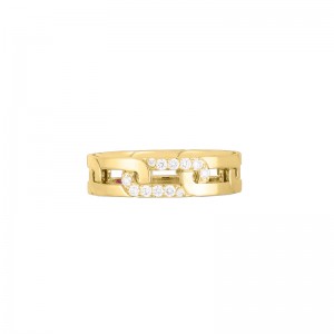 Roberto Coin 18K Yellow Gold Navarra Diamond Accent Ring