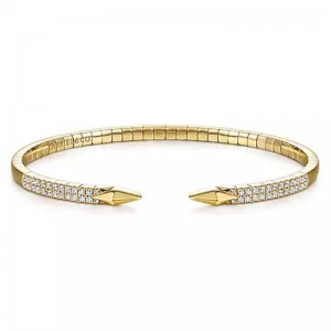 Gabriel & Co. 14K Yellow Gold Bracelet with Round Diamonds 0.529 Tcw H-I SI2