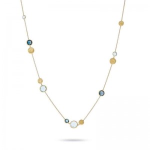 Marco Bicego 18K Yellow Gold Jaipur Necklace with Mixed Stones - 16