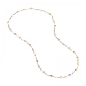 Marco Bicego 18K Yellow Gold Africa Pearl Collection Pearl Short Necklace with 18 Round Pearls