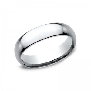 Benchmark Cobalt White 6mm Dome Comfort Fit Wedding Band
