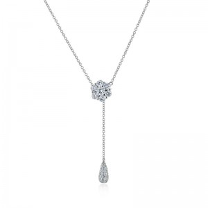 Simon G. 18K White Gold Diamond Necklace