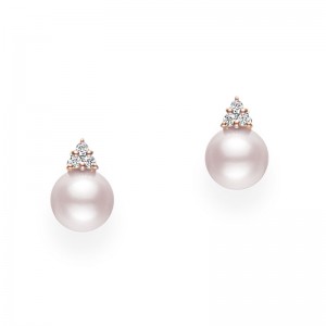 Mikimoto 18K Rose Gold Earrings