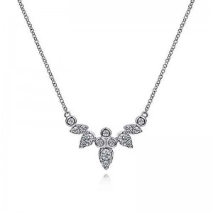 Gabriel & Co. 14K White Gold Lusso Diamond Fashion Necklace