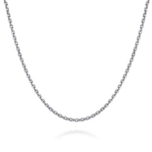 Gabriel & Co, Sterling Silver Mens Link Chain Necklace  20