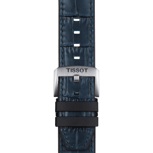 Tissot official blue leather and rubber parts strap lugs 22 mm