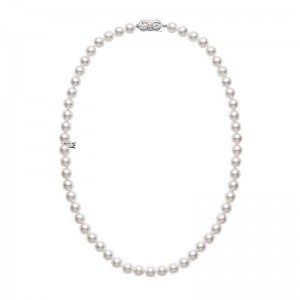 Mikimoto 18K White Gold Princess 7x6.5m Cultured Pearl Necklace