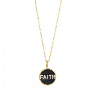 Freida Rothman FAITH Doubled Sided Pave Necklace