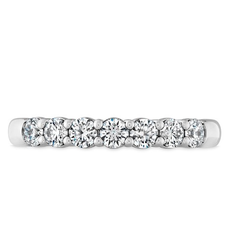 Hearts on Fire Platinum Signature Seven Stone Band with 7 Round Diamonds 1.54 CTW G-H VS-SI