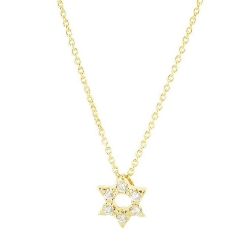 Roberto Coin 18K Yellow Gold Star of David with Round Diamonds 0.12 Tcw G-H SI