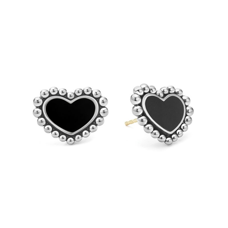 Lagos Sterling Silver Maya Heart Stud 18x14mm Earrings