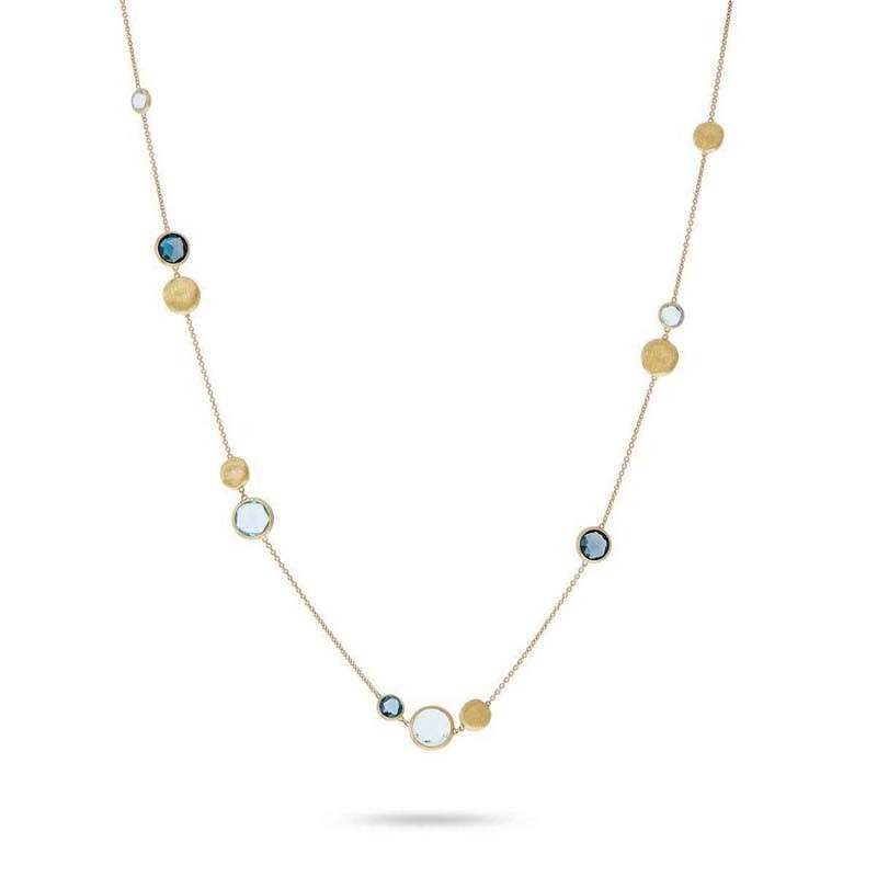 Marco Bicego 18K Yellow Gold Jaipur Necklace with Mixed Stones - 16