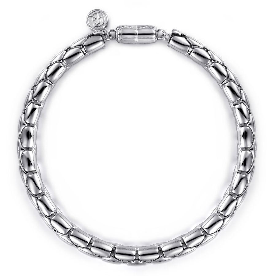 Gabriel & Co. Sterling Silver Tubular Chain Bracelet (Classic Collection) Size 8