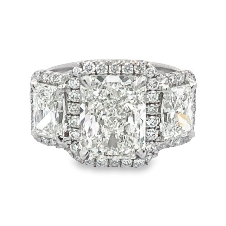 Norman Silverman Platinum 3 Stone Engagement Ring