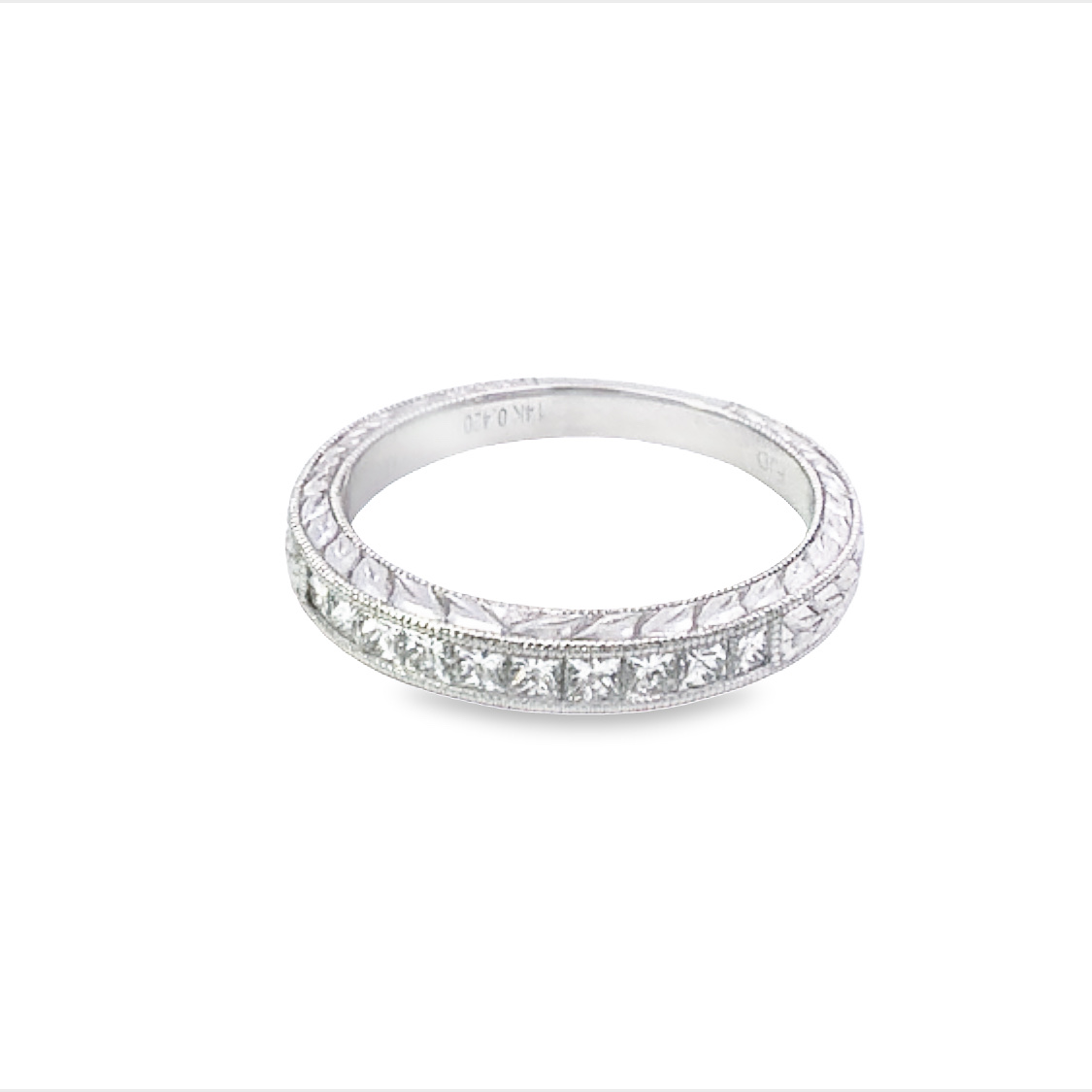 14K White Gold Diamond Anniversary Band