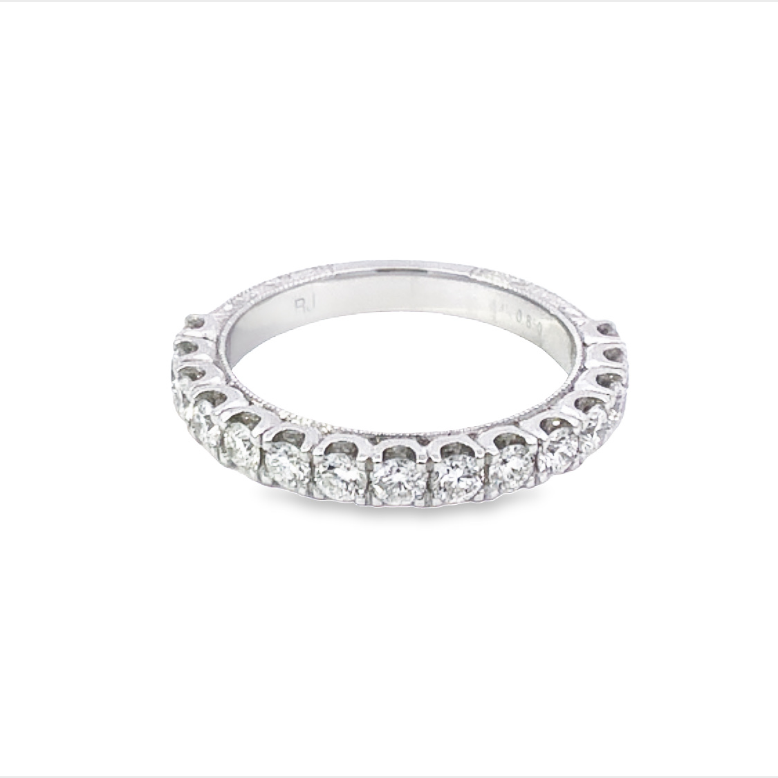 14K White Gold Diamond Anniversary Band