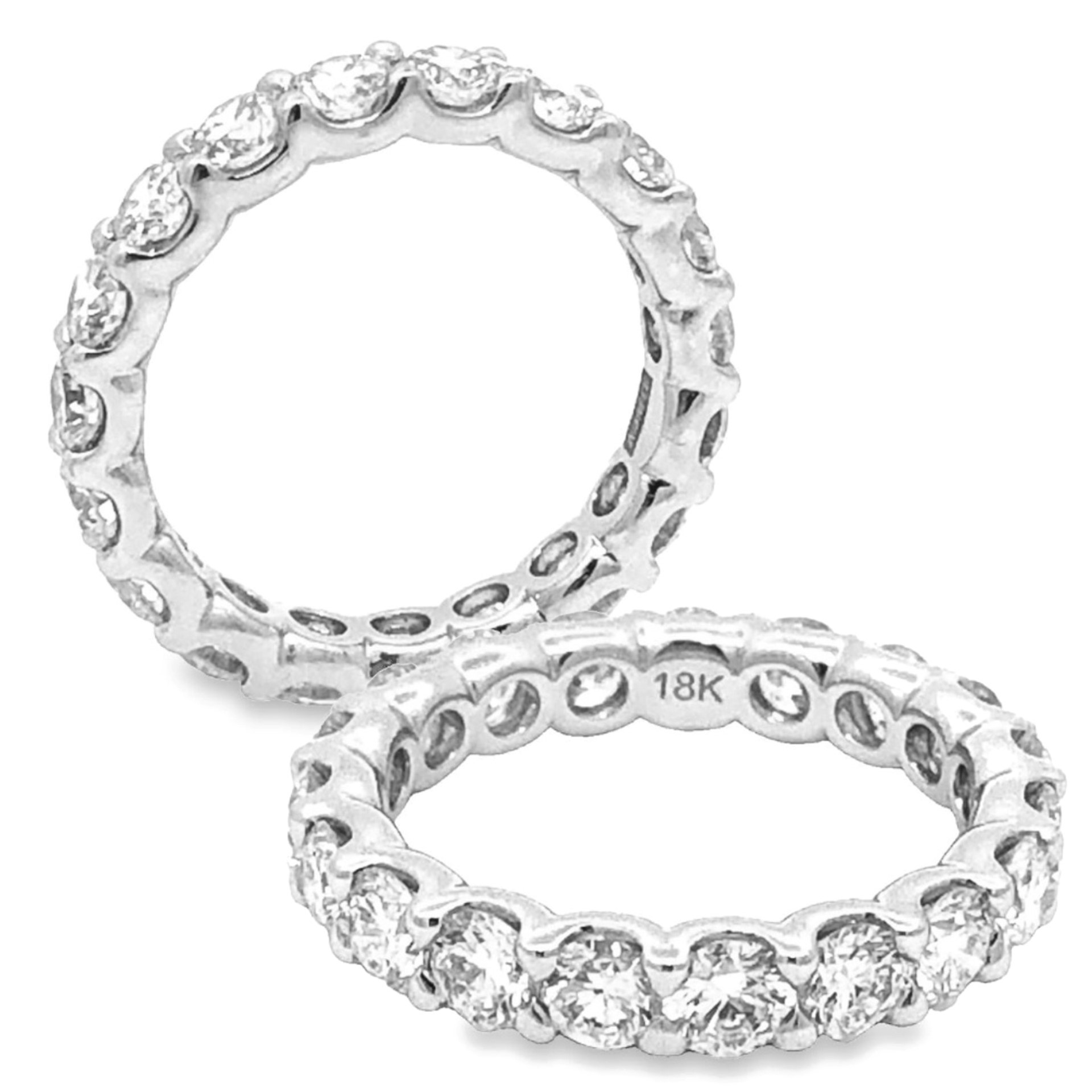 A.Jaffe 18K White Gold Eternity Diamond Anniversary Band