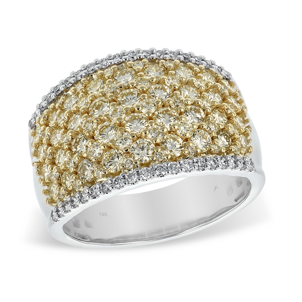 Allison Kaufman 18K White & Yellow Gold Diamond Ring