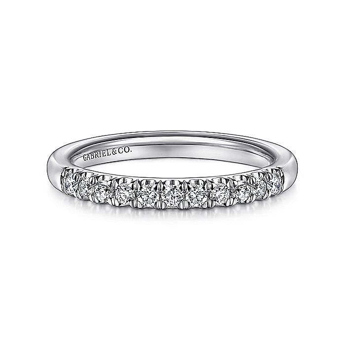 Gabriel 14K White Gold Half Anniversary Anniversary Band