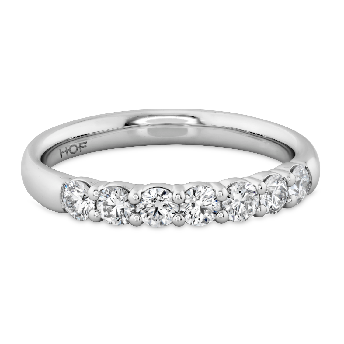 Hearts on Fire Platinum Signature 7 Stone Anniversary Band with 7 Round Diamonds 0.78 Tcw G-H VS-SI