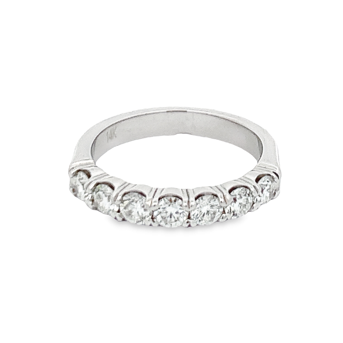 Vibhor 14K White Gold Diamond Anniversary Band